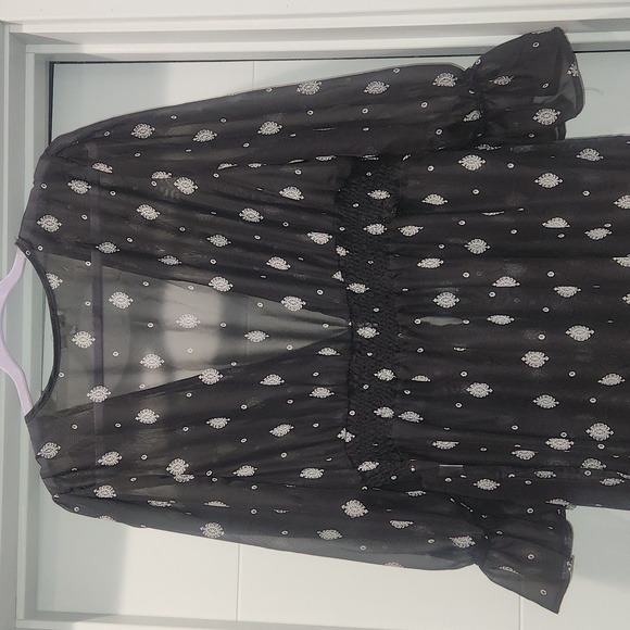 Charlotte Russe Black Printed Longline Kimono - Picture 5 of 11